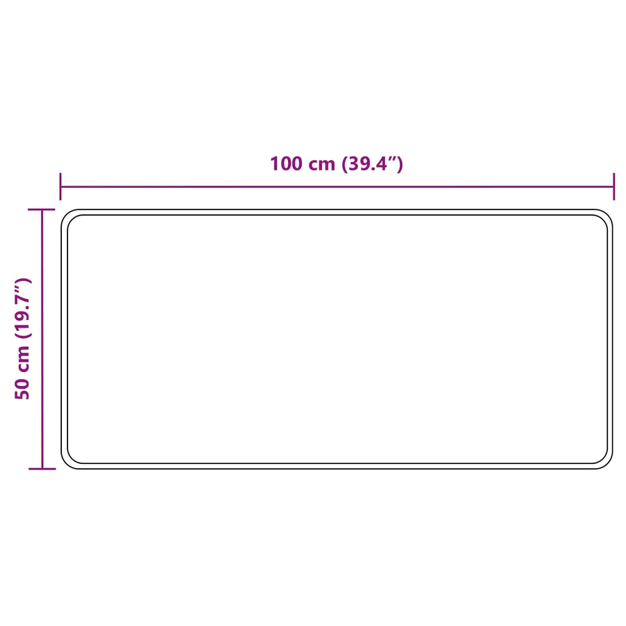 Coureur de Tapis MARSA Noir 50 x 100 cm Polyester et PVC - 7