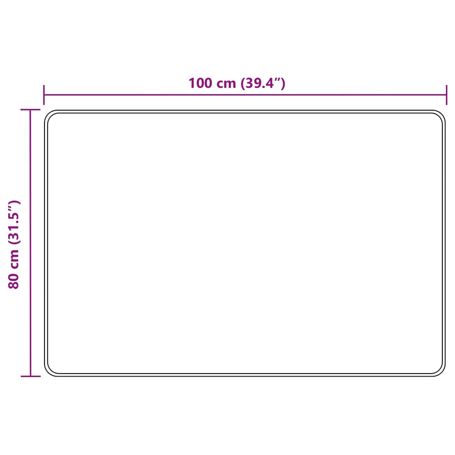 Coureur de Tapis MARSA Anthracite 80 x 100 cm Polyester et PVC - 7
