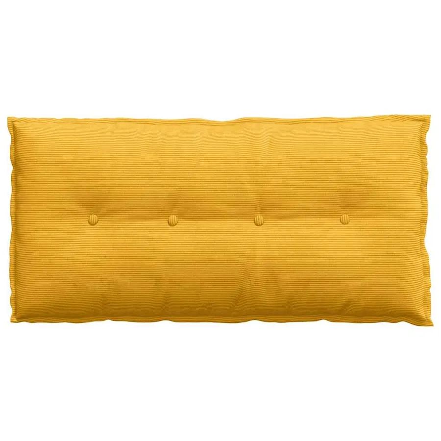 Coussin de Dos Jaune clair 100 x 50 cm Tissu en velours côtelé - 6