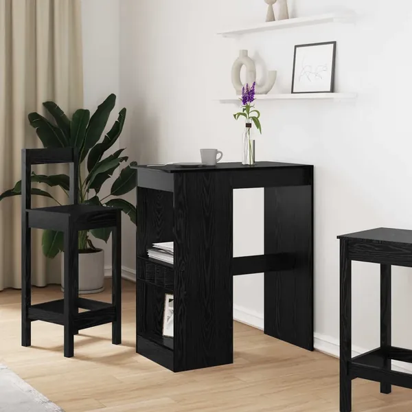 Table de bar Chêne noir 90 x 47.5 x 103.5 cm Bois d'ingénierie
