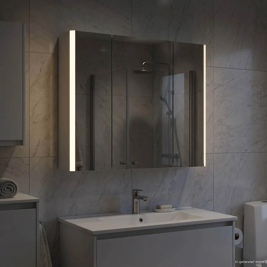 Armoire Miroir de Salle de Bain Blanc 63,5 x 15,5 x 60,5 cm - 4