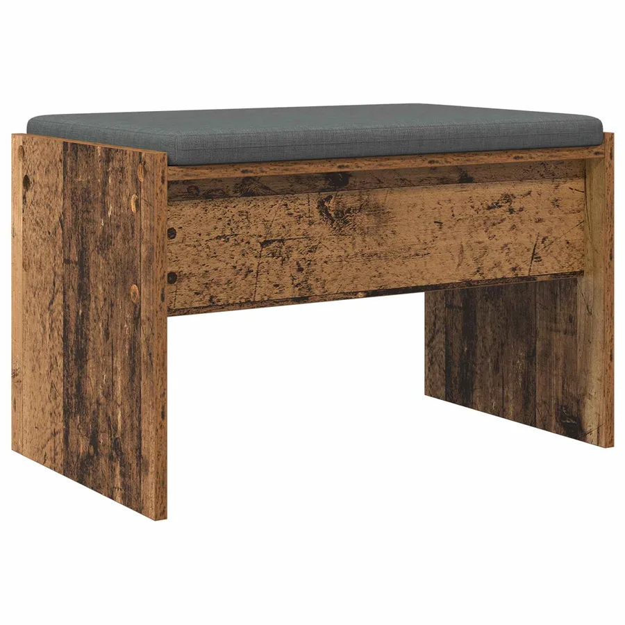 Banc d'entrée avec coussin Bois ancien 63 x 38 x 40 cm - 2