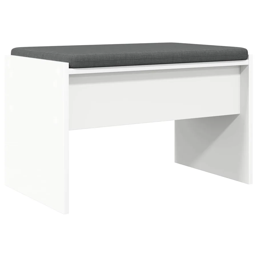 Banc d'entrée avec coussin Blanc 63 x 38 x 40 cm - 2