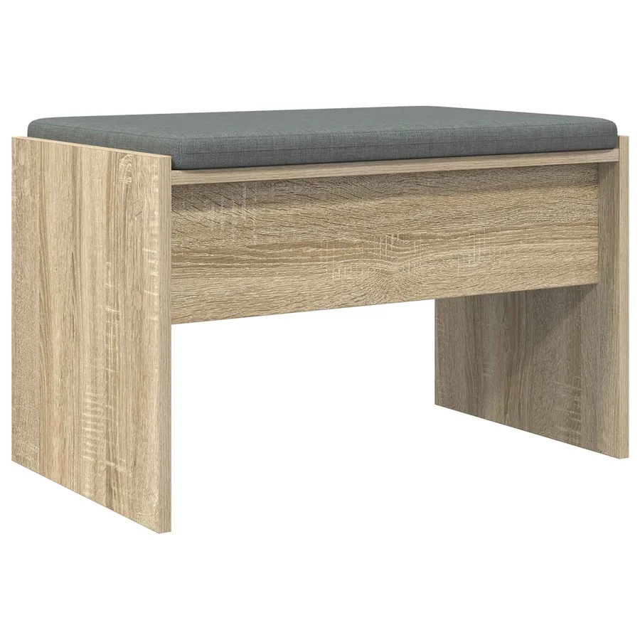 Banc d'entrée avec coussin Chêne Sonoma 63 x 38 x 40 cm - 2