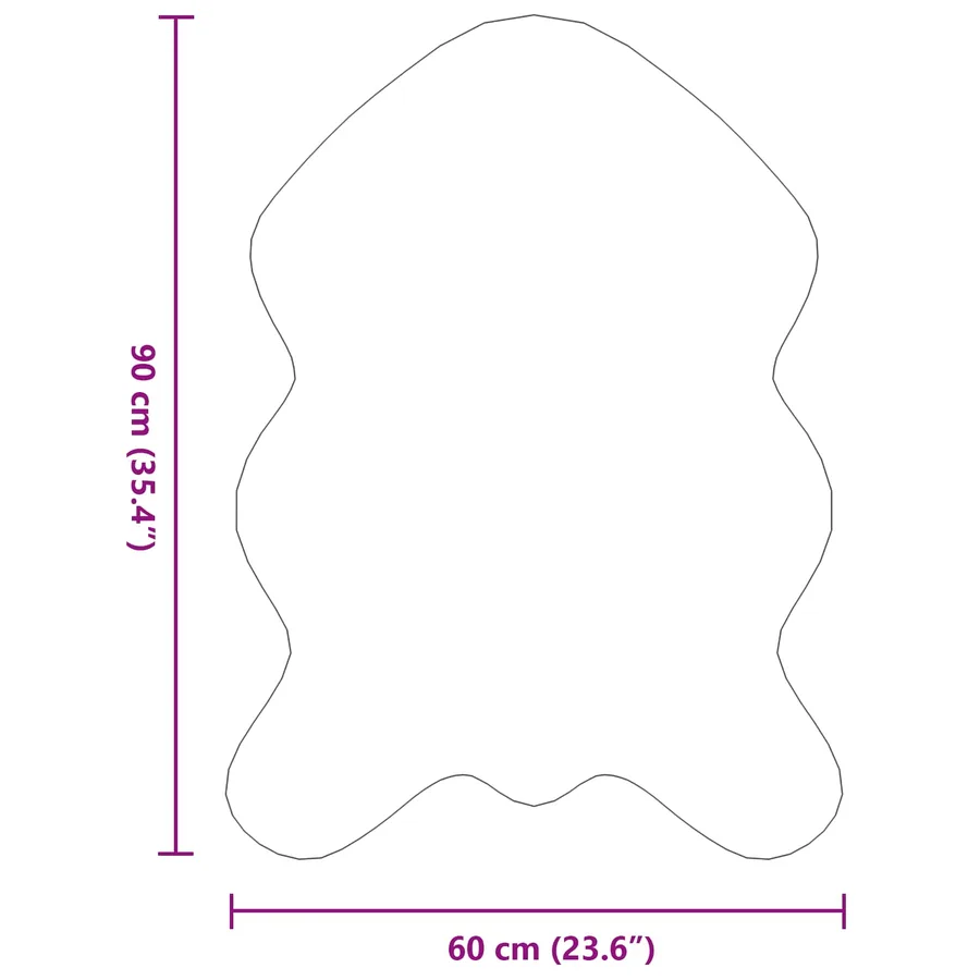 Tapis antidérapant en fausse de lapin OLITE Gris 60 x 90 cm - 11