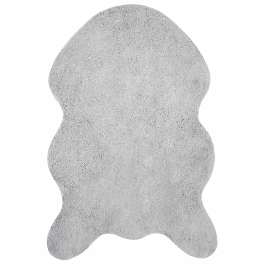 Tapis antidérapant en fausse de lapin OLITE Gris 60 x 90 cm - 2