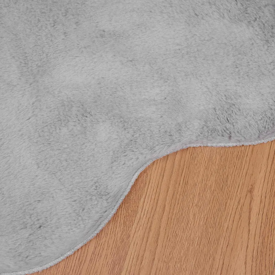 Tapis antidérapant en fausse de lapin OLITE Gris 60 x 90 cm - 9
