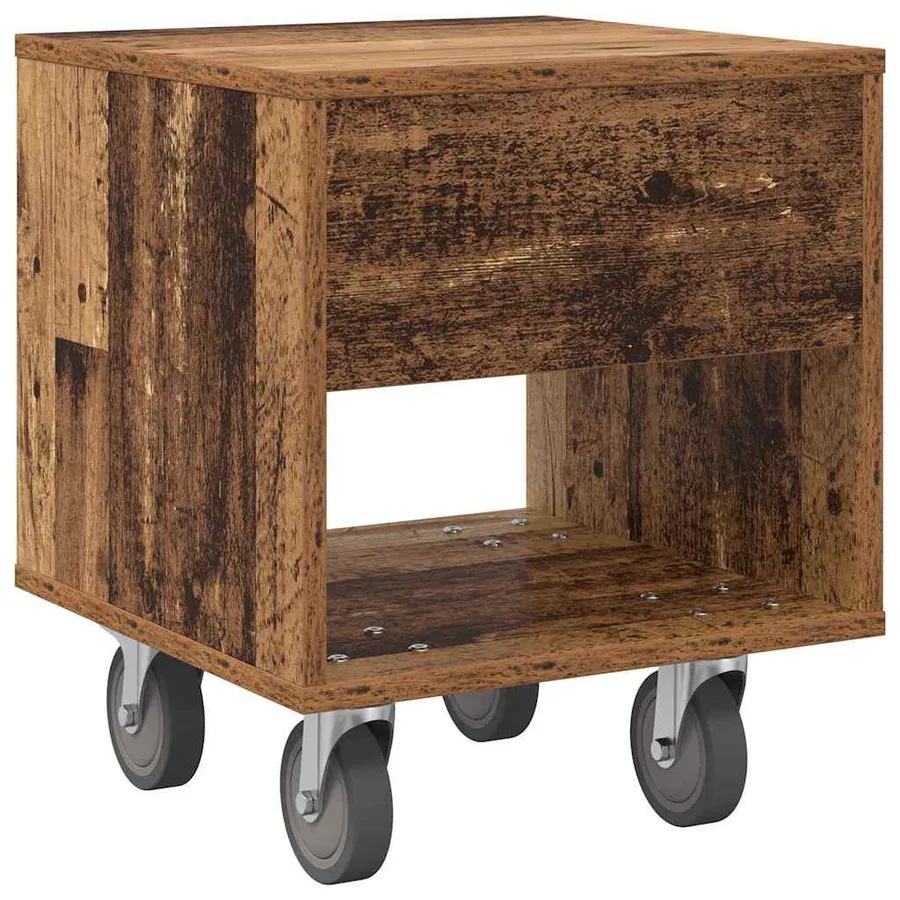 Table de chevet 2 pcs Bois ancien 40,5 x 40 x 48 cm - 9