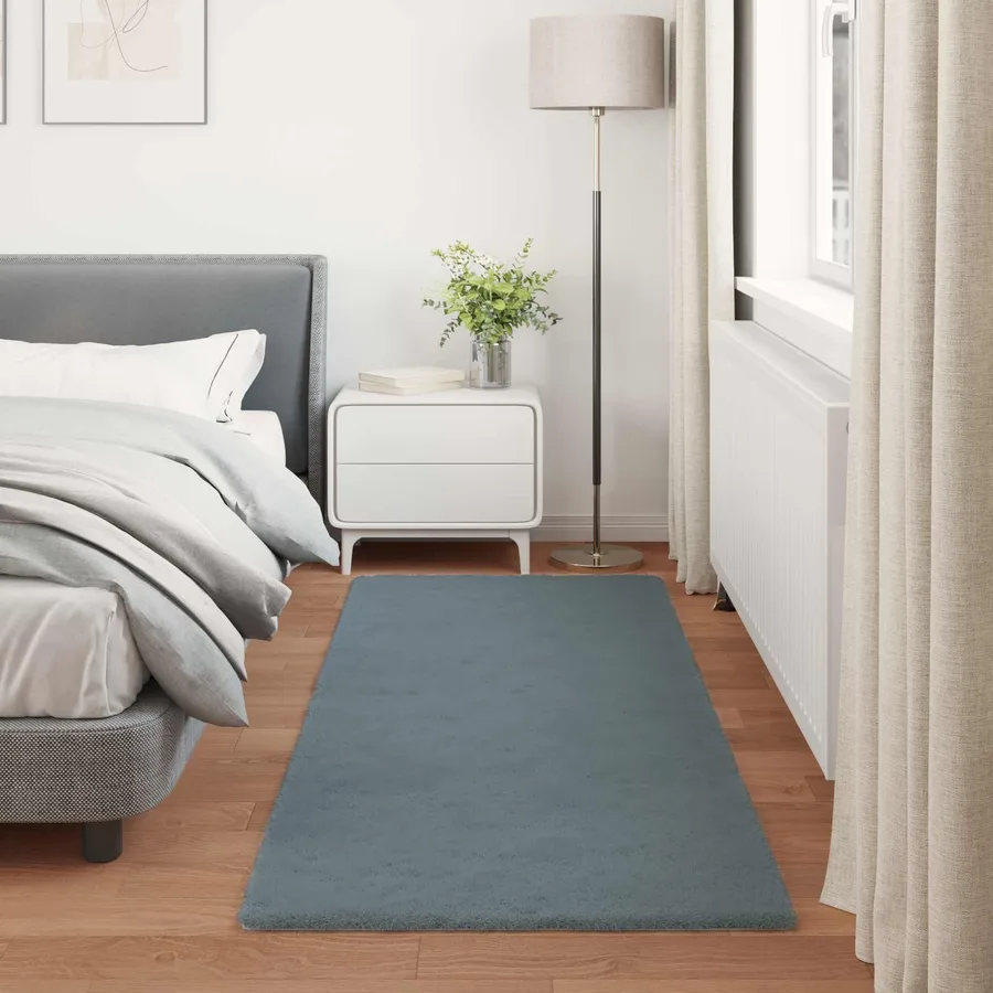 Tapis antidérapant en fausse de lapin OLITE Anthracite - 4