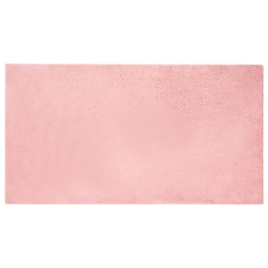 Tapis antidérapant en fausse de lapin OLITE Rose 60 x 110 cm - 2