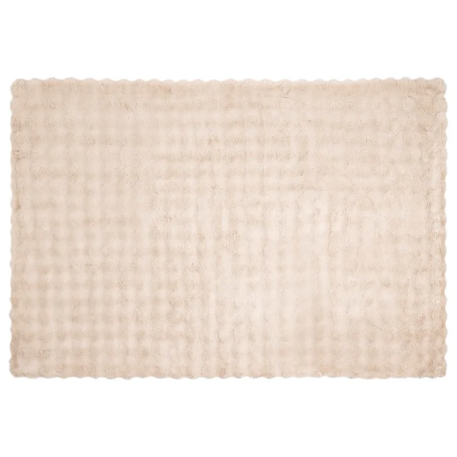 Couverture antidérapante en fausse de lapin Olite Beige - 5