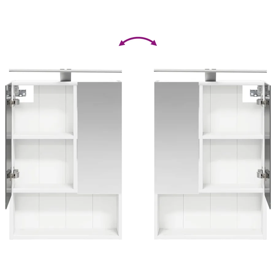 Armoire Miroir de Salle de Bain Blanc 50 x 14,5 x 70 cm - 12