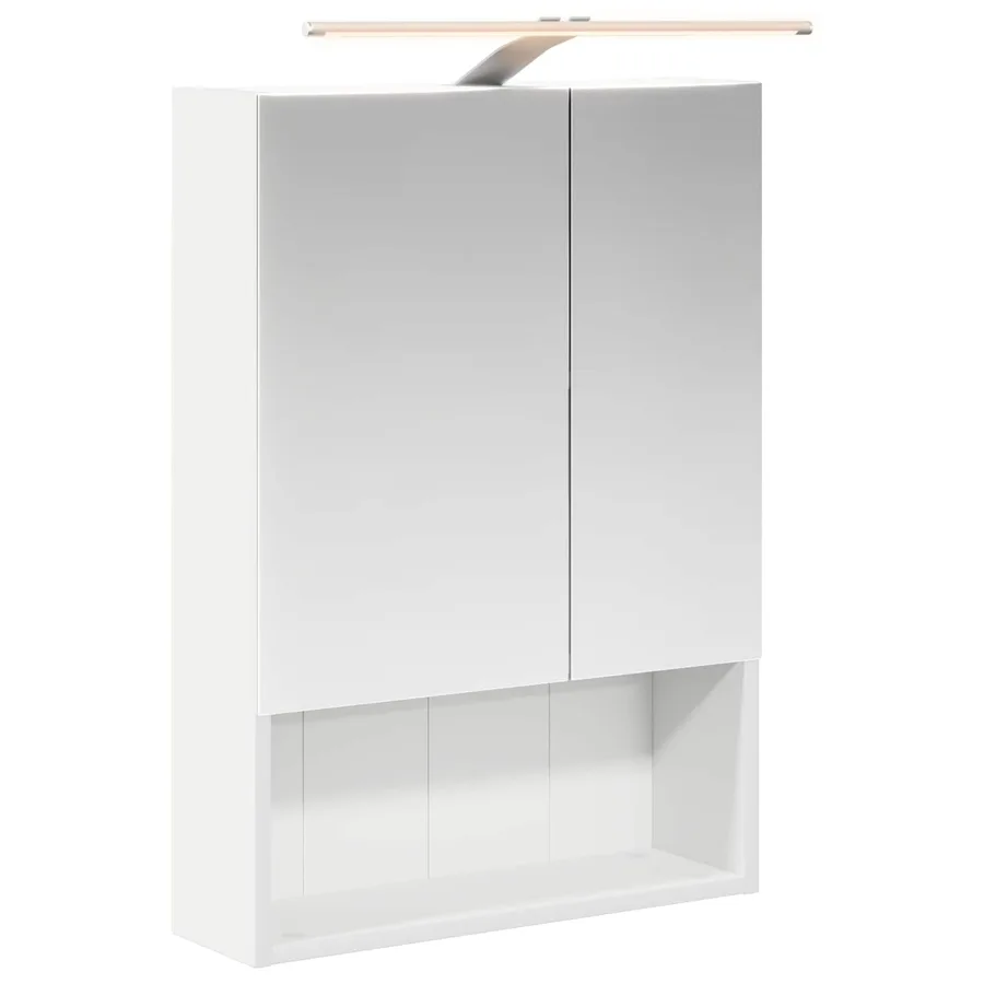 Armoire Miroir de Salle de Bain Blanc 50 x 14,5 x 70 cm - 2