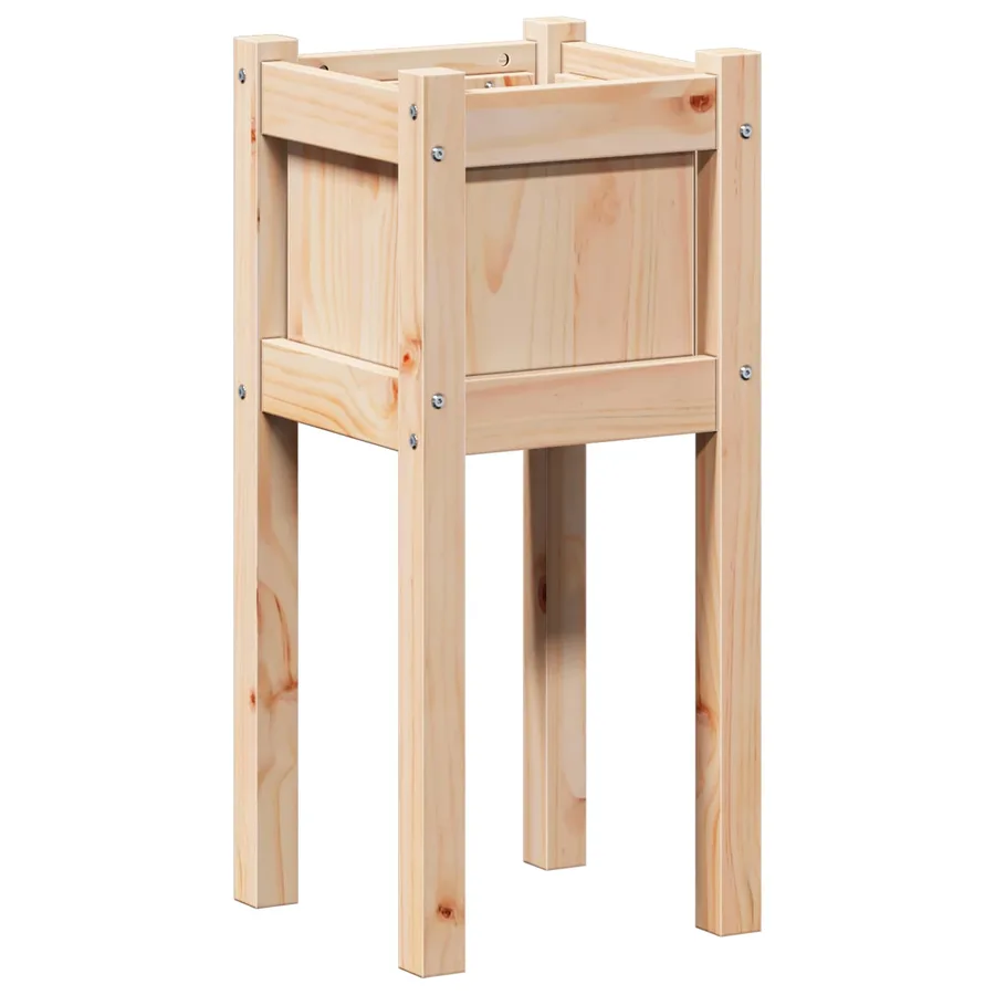 Cache-pot de jardin Nature 31 x 31 x 70 cm Bois de pin massif - 2