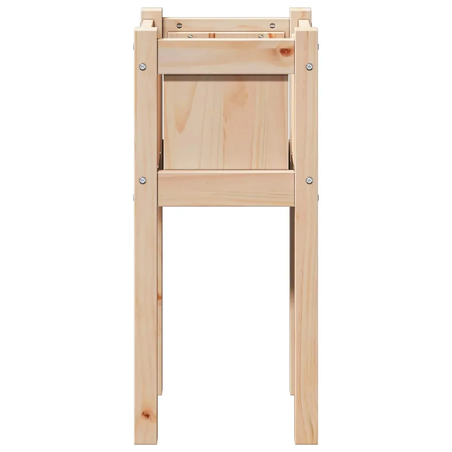 Cache-pot de jardin Nature 31 x 31 x 70 cm Bois de pin massif - 4