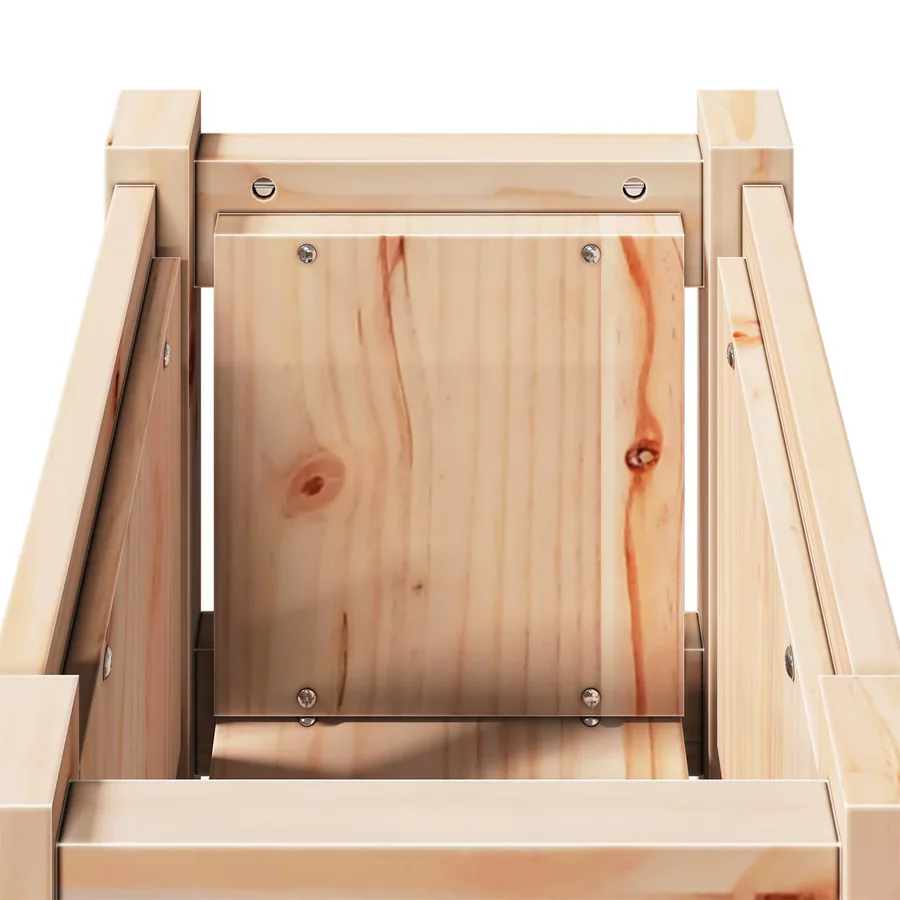 Cache-pot de jardin Nature 31 x 31 x 70 cm Bois de pin massif - 5