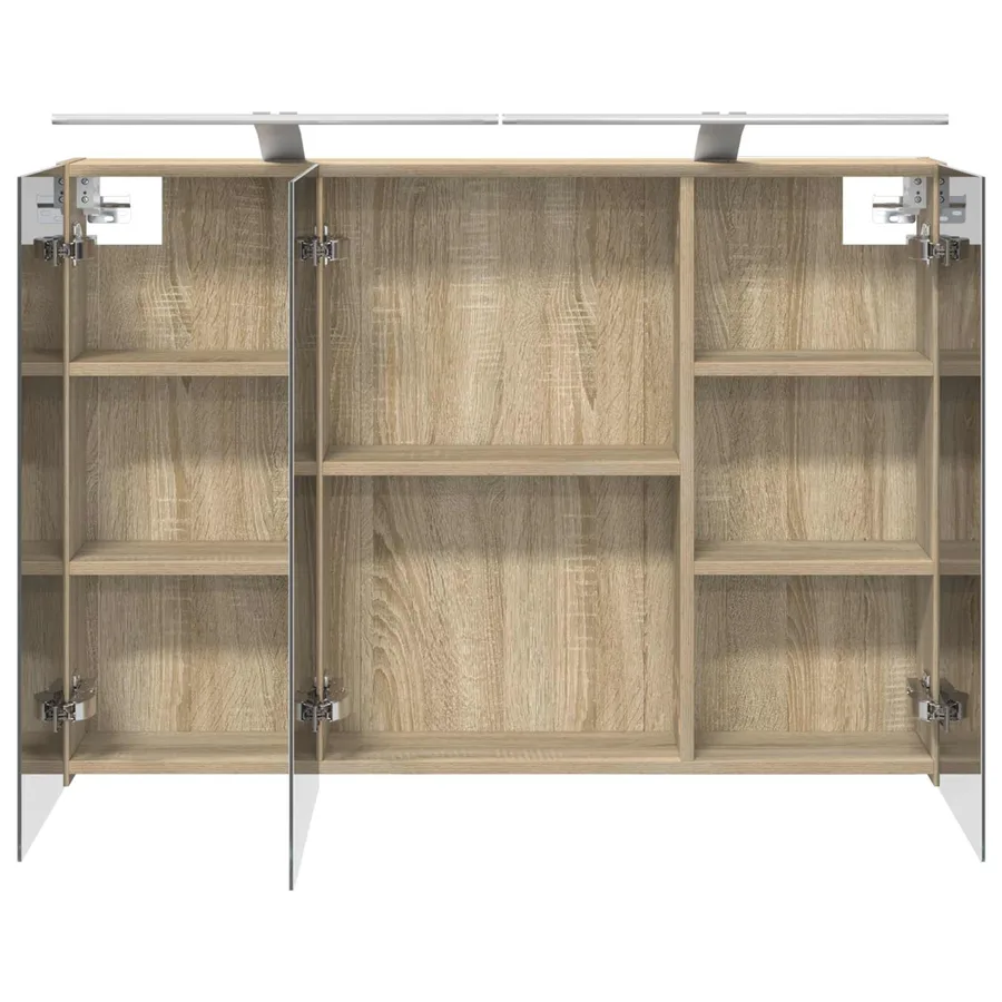 Armoire Miroir de Salle de Bain Chêne Sonoma 100 x 14,5 x 70 cm - 7