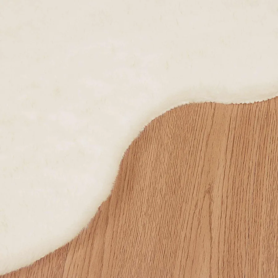 Tapis antidérapant en fausse de lapin OLITE Crème 80 x 120 cm - 9