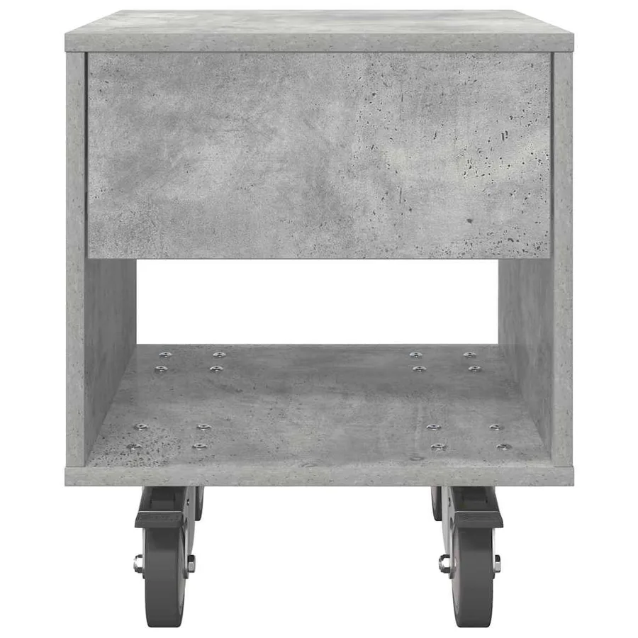 Table de chevet Gris béton 40,5 x 40 x 48 cm Bois d'ingénierie - 6
