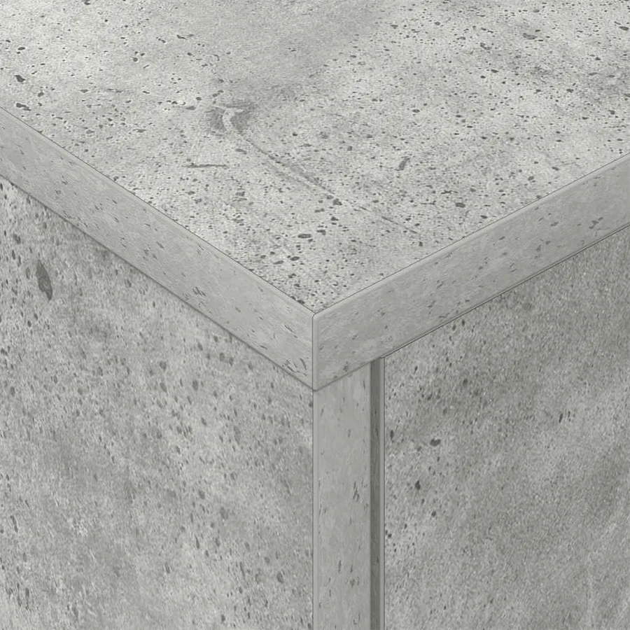 Table de chevet Gris béton 40,5 x 40 x 48 cm Bois d'ingénierie - 9
