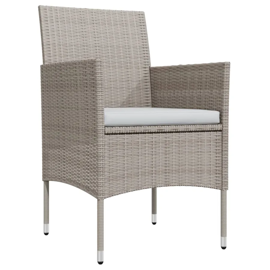 Ensemble à manger de jardin coussins 7 pcs Beige/noir - 3