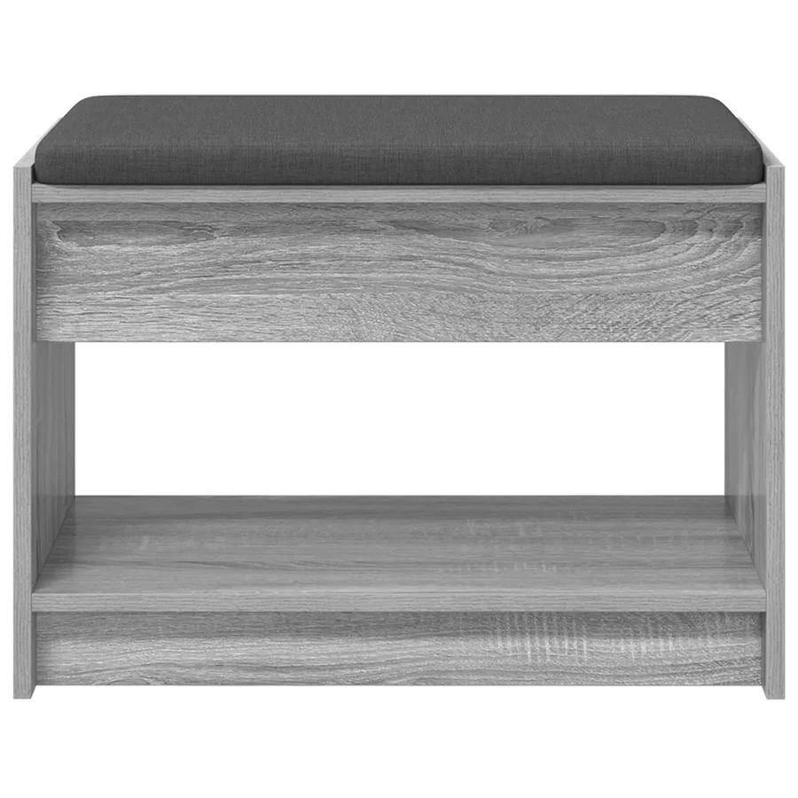 Banc d'entrée avec coussin Gris Sonoma 63 x 38 x 45 cm - 5