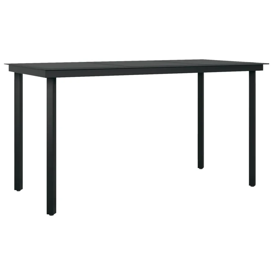 Ensemble à manger de jardin 7 pcs Noir - 5