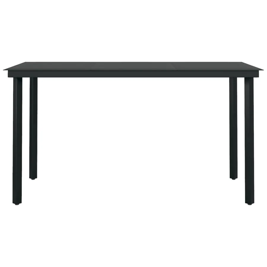 Ensemble à manger de jardin 7 pcs Noir - 6