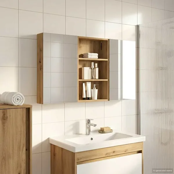 Ensemble de Meubles de Salle de Bain 3 pc 120 x 10,5 x 60,5 cm