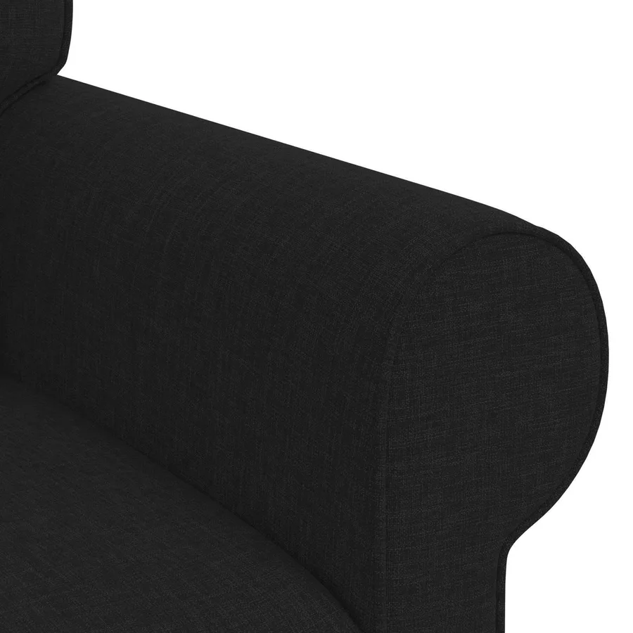 Canapé Noir 95 x 82 x 80 cm tissu - 7