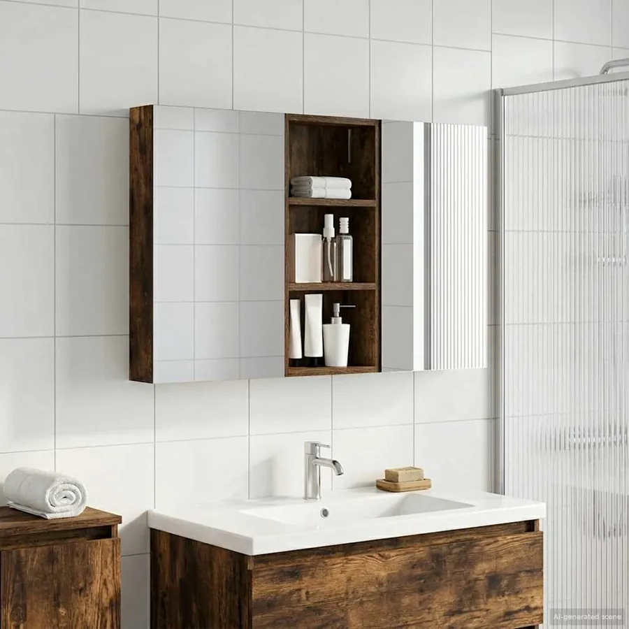 Ensemble de Meubles de Salle de Bain 3 pcs 110 x 10,5 x 60,5 cm