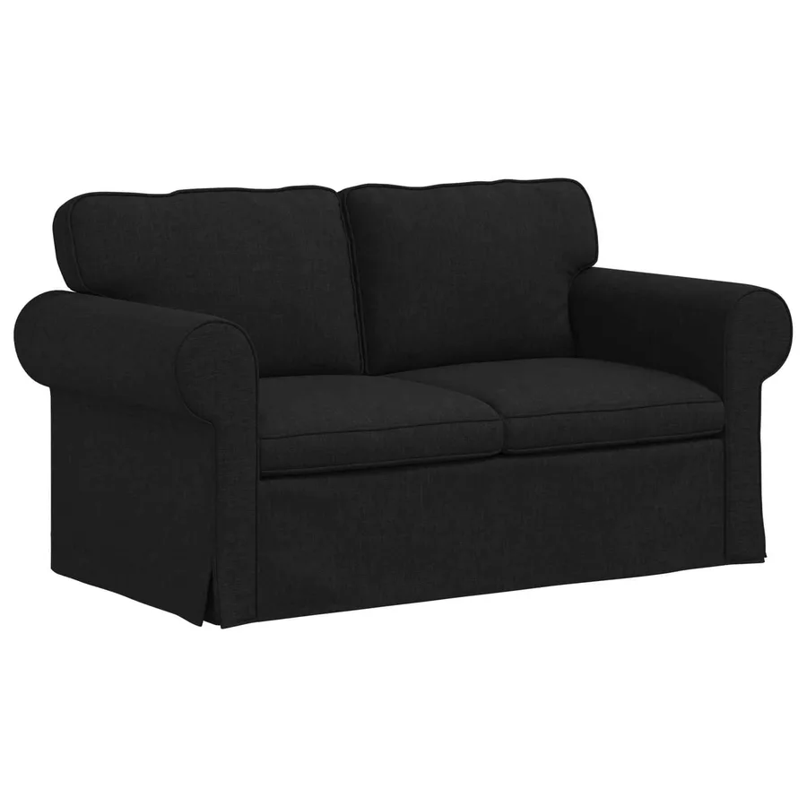 Ensemble de Canapés 2 pcs Noir 155 x 82 x 80 cm tissu - 5