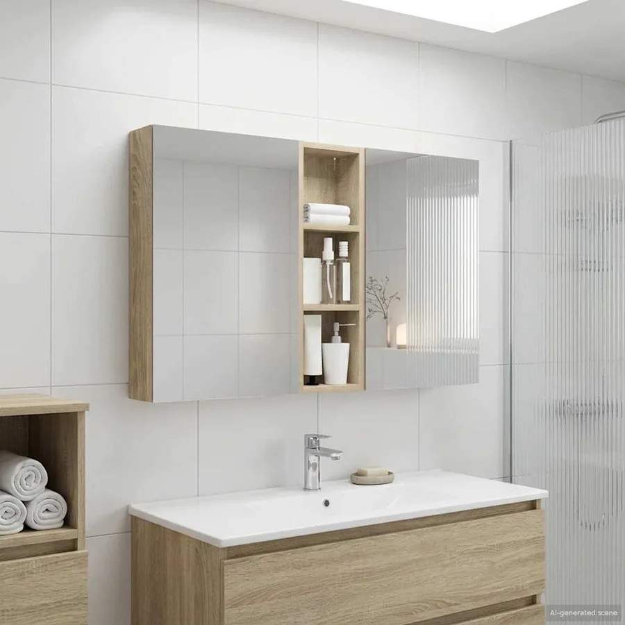 Ensemble de Meubles de Salle de Bain 3 pcs 100 x 10,5 x 60,5 cm