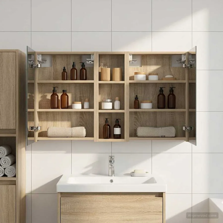 Ensemble de Meubles de Salle de Bain 3 pcs 100 x 10,5 x 60,5 cm - 4