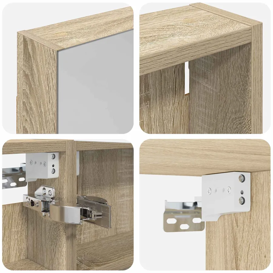 Ensemble de Meubles de Salle de Bain 3 pcs 100 x 10,5 x 60,5 cm - 8