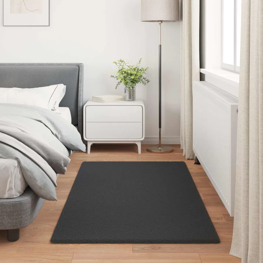 Tapis antidérapant en fausse de lapin OLITE Noir 60 x 110 cm - 4