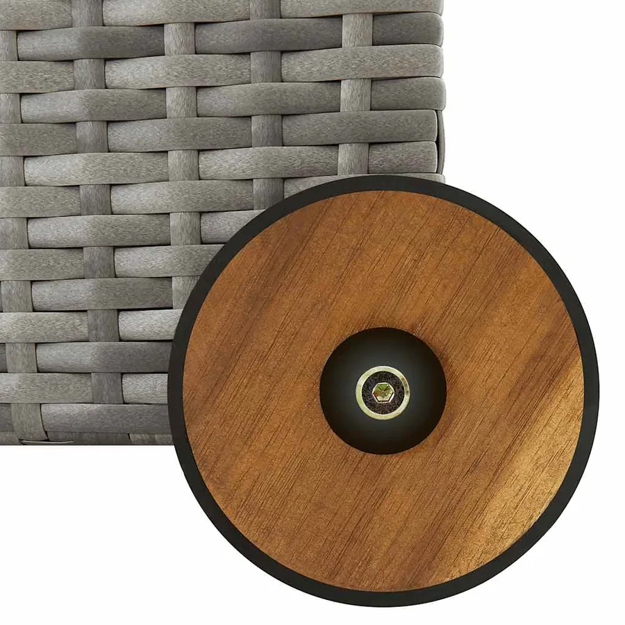 Garden storage box light grey 120x65x61 cm rattan - 8