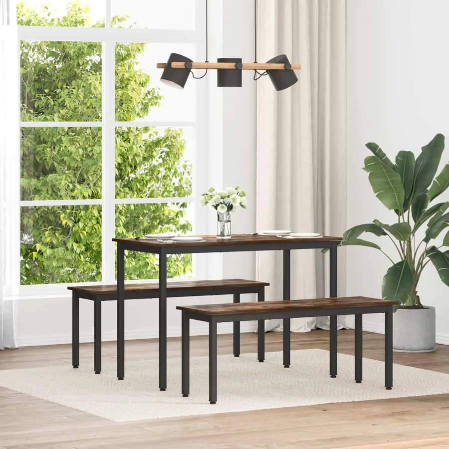 banc Chêne Fumé 110 x 35 x 45 cm Bois d'ingénierie