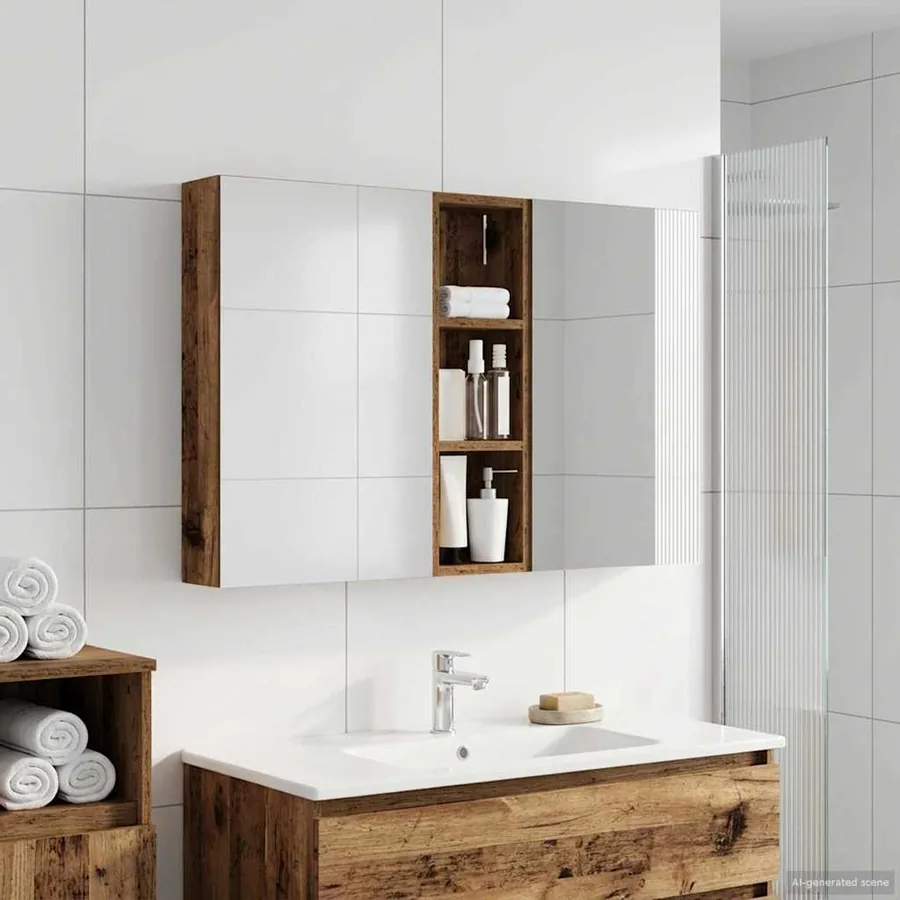Ensemble de Meubles de Salle de Bain 3 pcs 100 x 10,5 x 60,5 cm