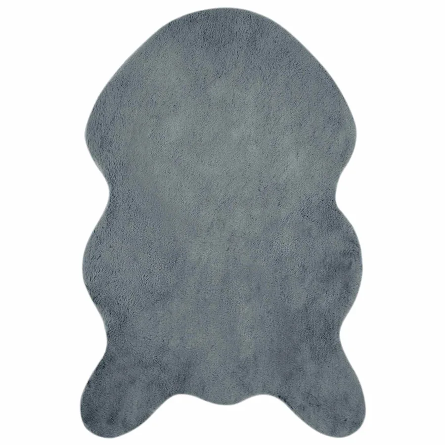 Tapis antidérapant en fausse de lapin OLITE Anthracite - 2