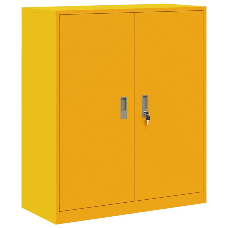 Armoire de rangement Jaune moutarde 90 x 40 x 105 cm Acier - 2