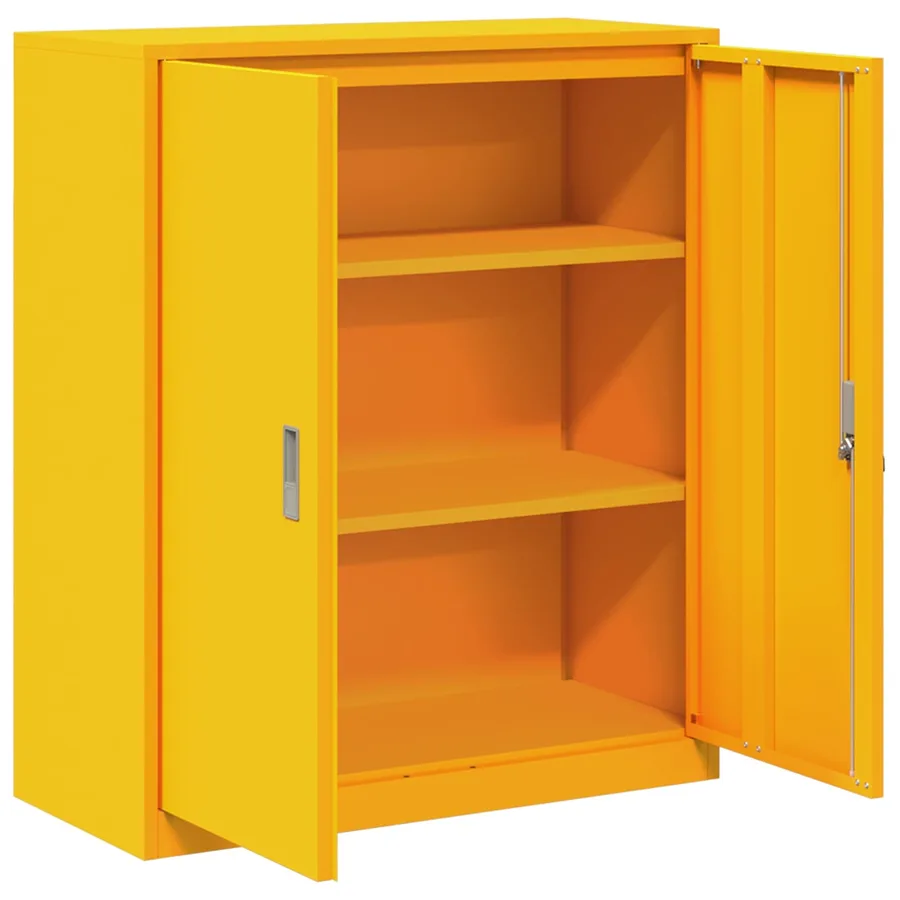 Armoire de rangement Jaune moutarde 90 x 40 x 105 cm Acier - 5