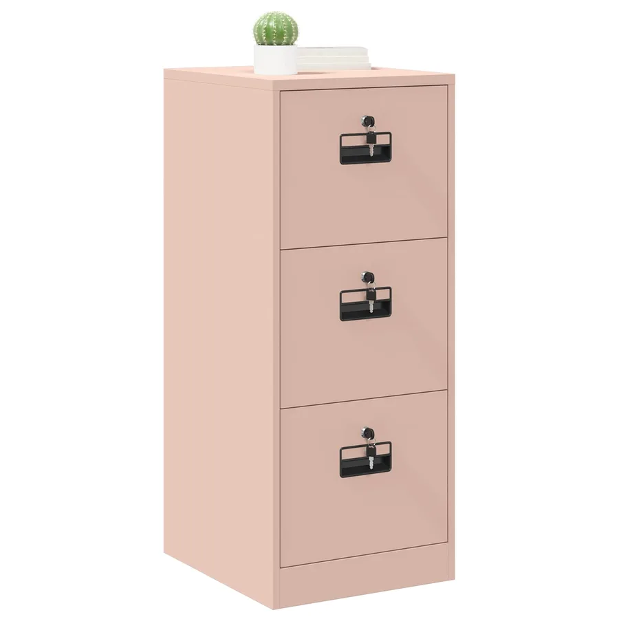 Cabinet de Dossier Rose 44 x 50 x 106.5 cm Acier Laminé à Froid - 3