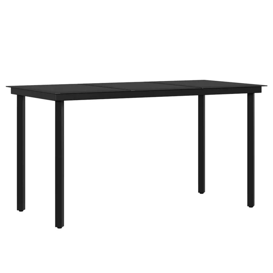 Ensemble à manger de jardin et coussins 5pcs Gris/noir - 5