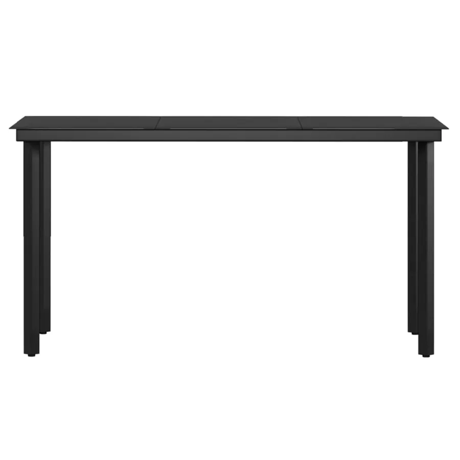 Ensemble à manger de jardin et coussins 5pcs Gris/noir - 6