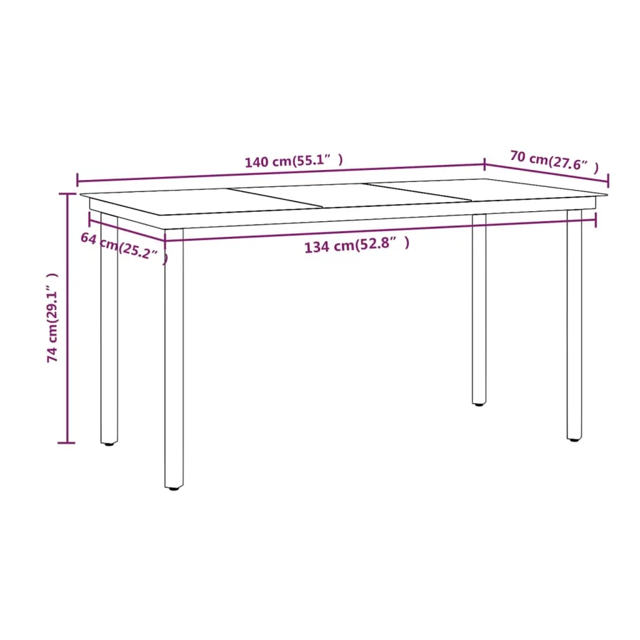 Ensemble à manger de jardin et coussins 5pcs Gris/noir - 8
