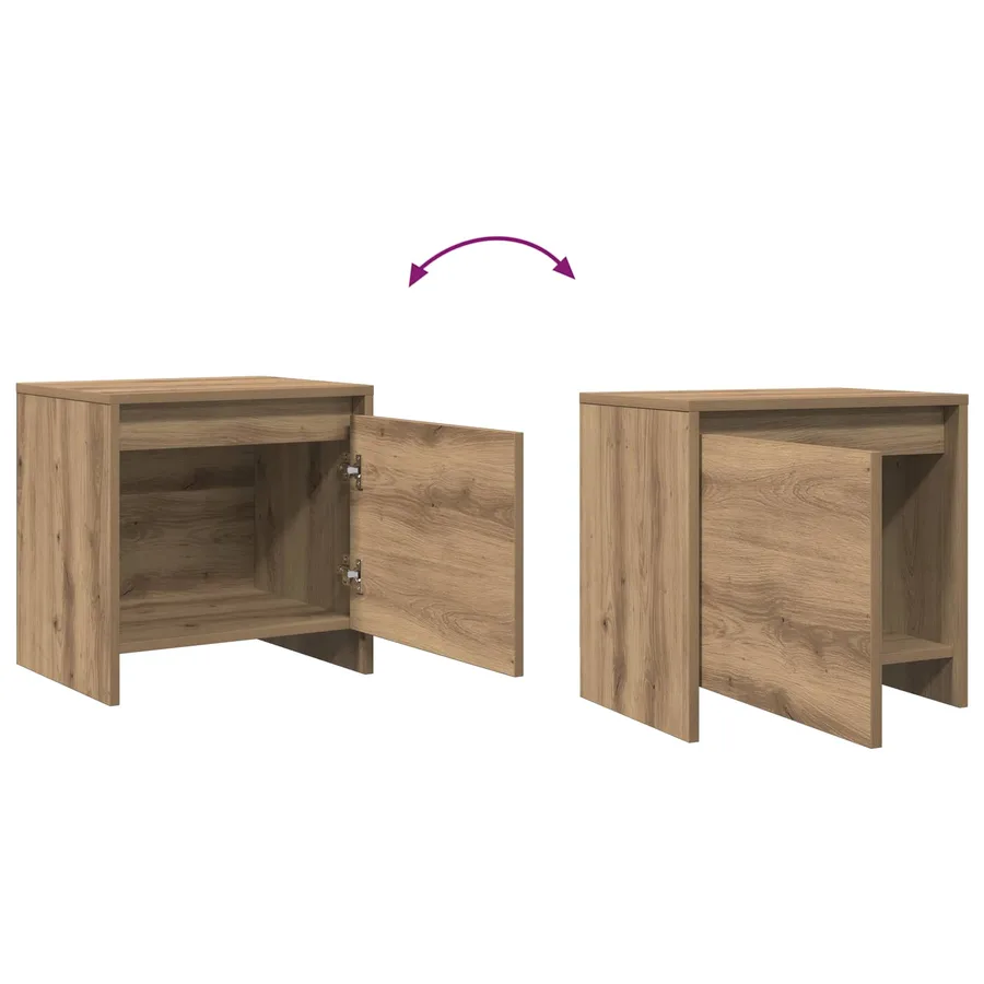 Cabinet de chevet Chêne artisan 45 x 34 x 44,5 cm - 12