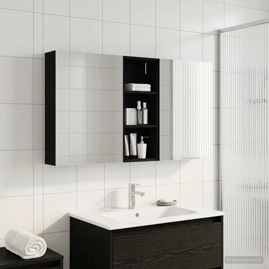 Ensemble de Meubles de Salle de Bain 3 pcs 130 x 14,5 x 70 cm - 4