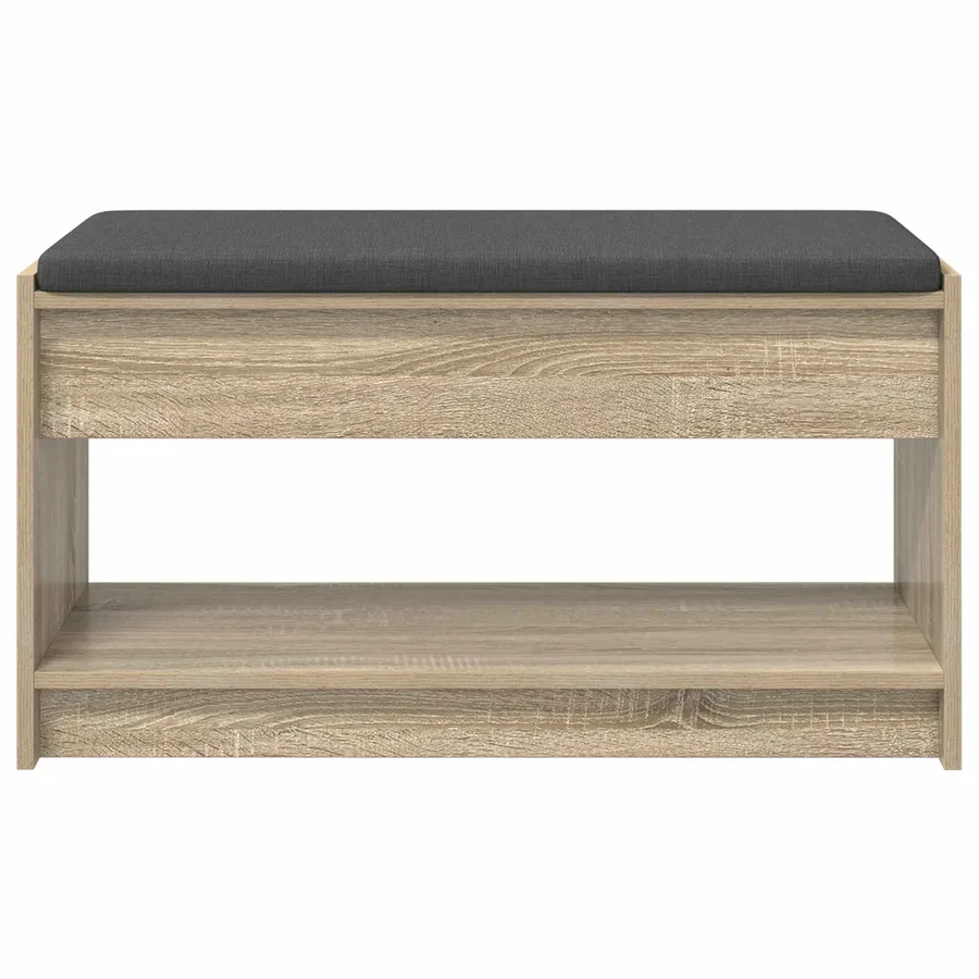 Banc d'entrée avec coussin Chêne Sonoma 83 x 38 x 45 cm - 5