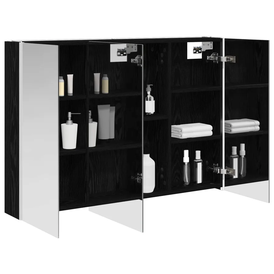 Armoire Miroir de Salle de Bain Chêne noir 103,5 x 15,5 x 70 cm - 3